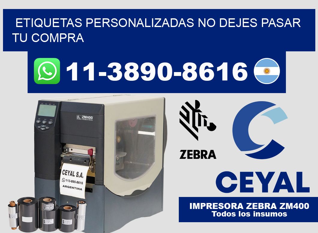 etiquetas personalizadas No dejes pasar tu compra