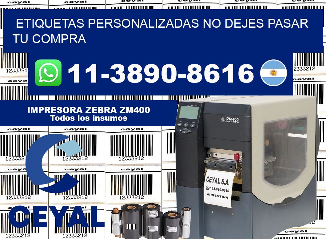 etiquetas personalizadas No dejes pasar tu compra