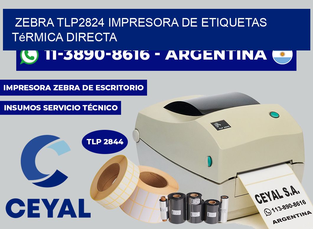 zebra TLP2824 impresora de etiquetas térmica directa