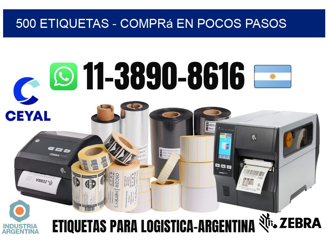 500 ETIQUETAS – Comprá en pocos pasos