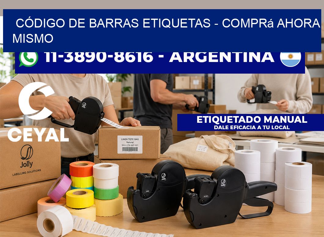 CÓDIGO DE BARRAS ETIQUETAS - Comprá ahora mismo