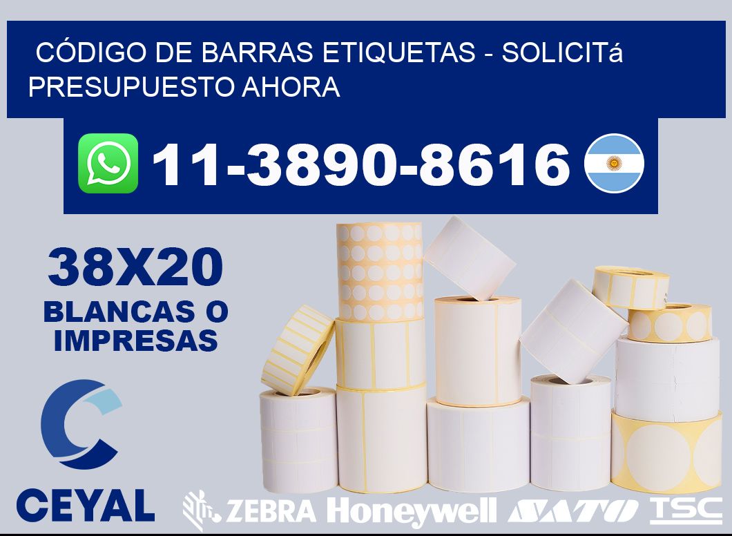 CÓDIGO DE BARRAS ETIQUETAS - Solicitá presupuesto ahora