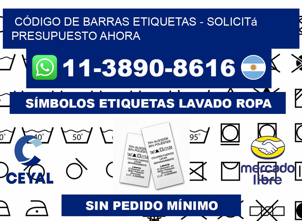 CÓDIGO DE BARRAS ETIQUETAS - Solicitá presupuesto ahora