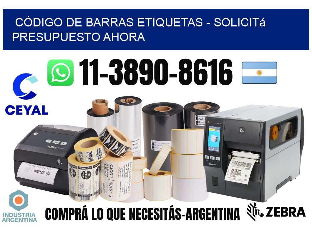 CÓDIGO DE BARRAS ETIQUETAS – Solicitá presupuesto ahora
