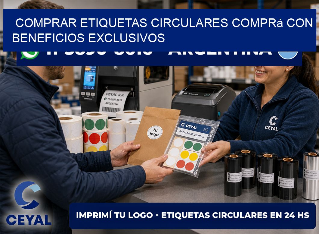 COMPRAR ETIQUETAS CIRCULARES Comprá con beneficios exclusivos