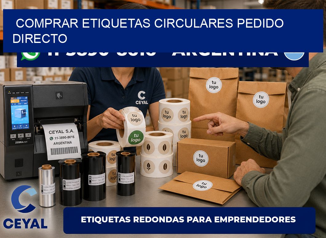 COMPRAR ETIQUETAS CIRCULARES Pedido directo