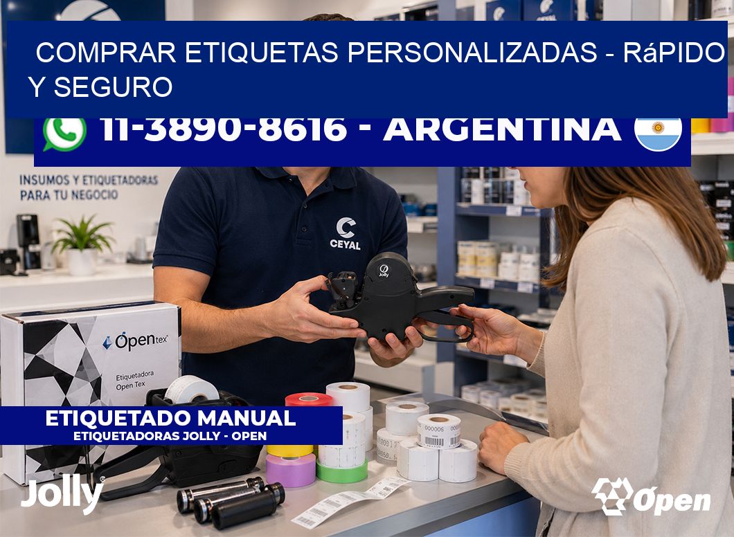 COMPRAR ETIQUETAS PERSONALIZADAS - rápido y seguro