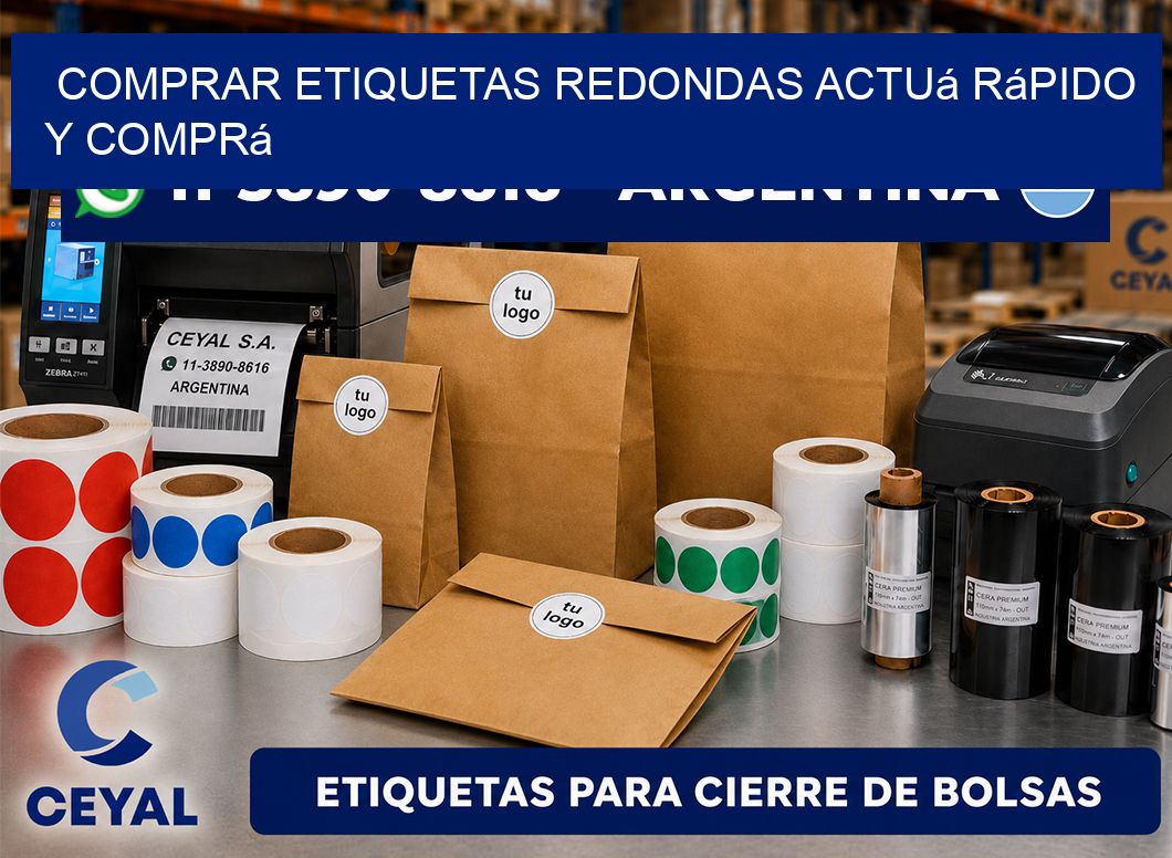 COMPRAR ETIQUETAS REDONDAS Actuá rápido y comprá