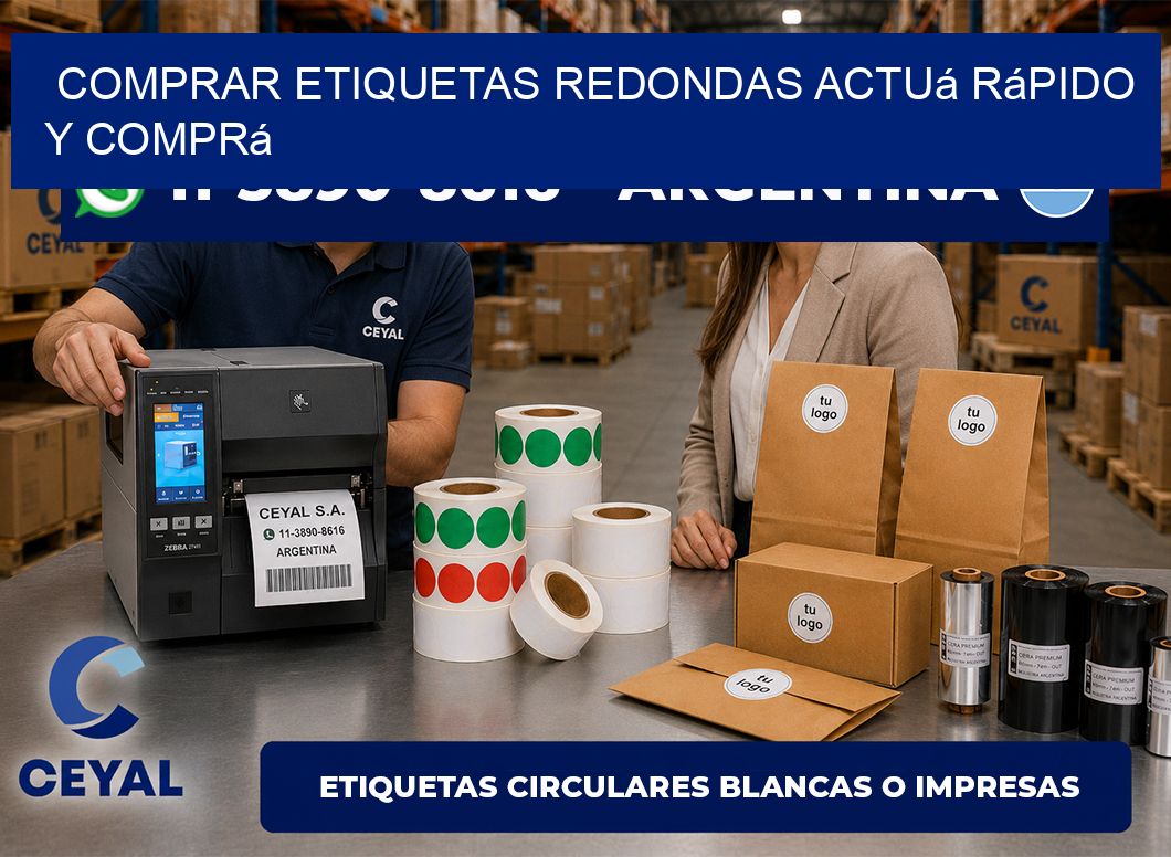 COMPRAR ETIQUETAS REDONDAS Actuá rápido y comprá