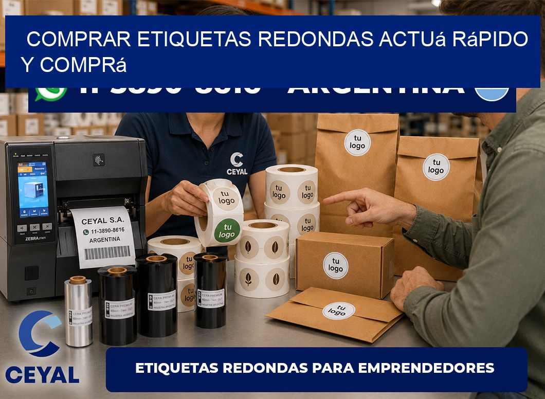 COMPRAR ETIQUETAS REDONDAS Actuá rápido y comprá