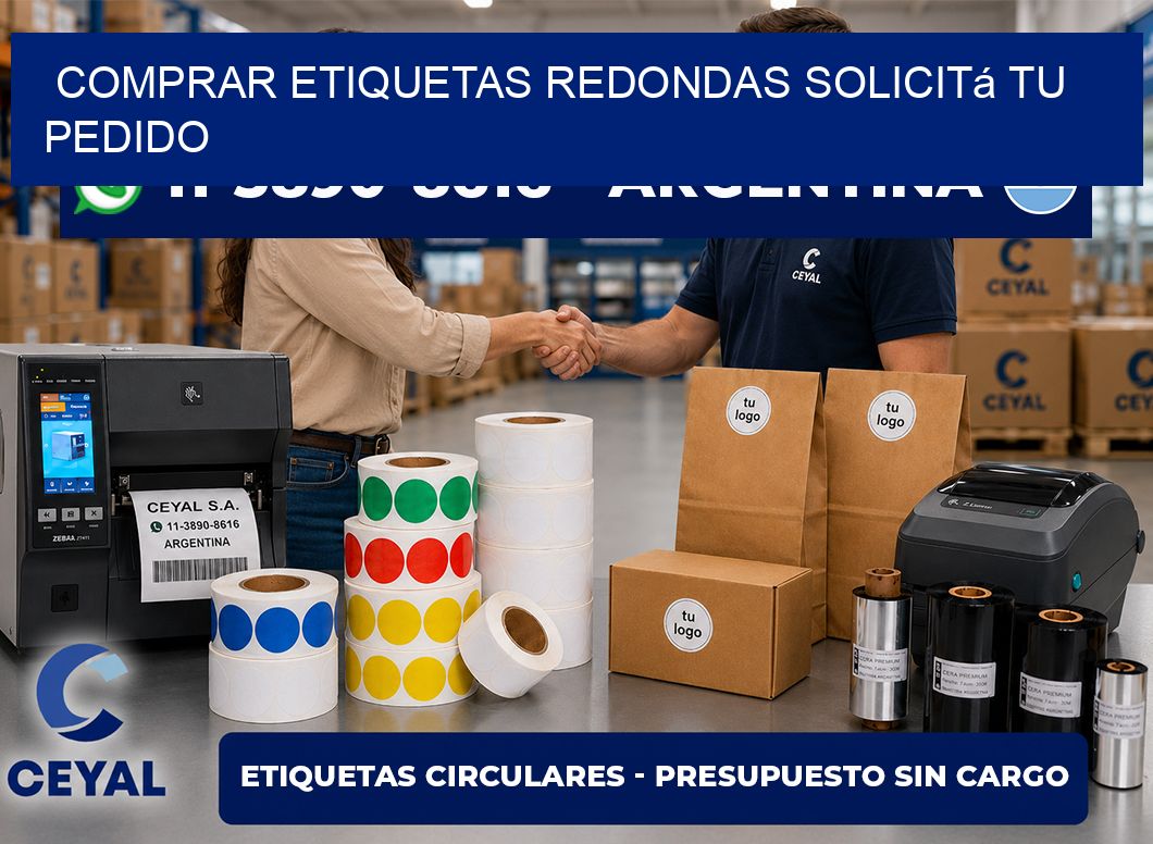 COMPRAR ETIQUETAS REDONDAS Solicitá tu pedido