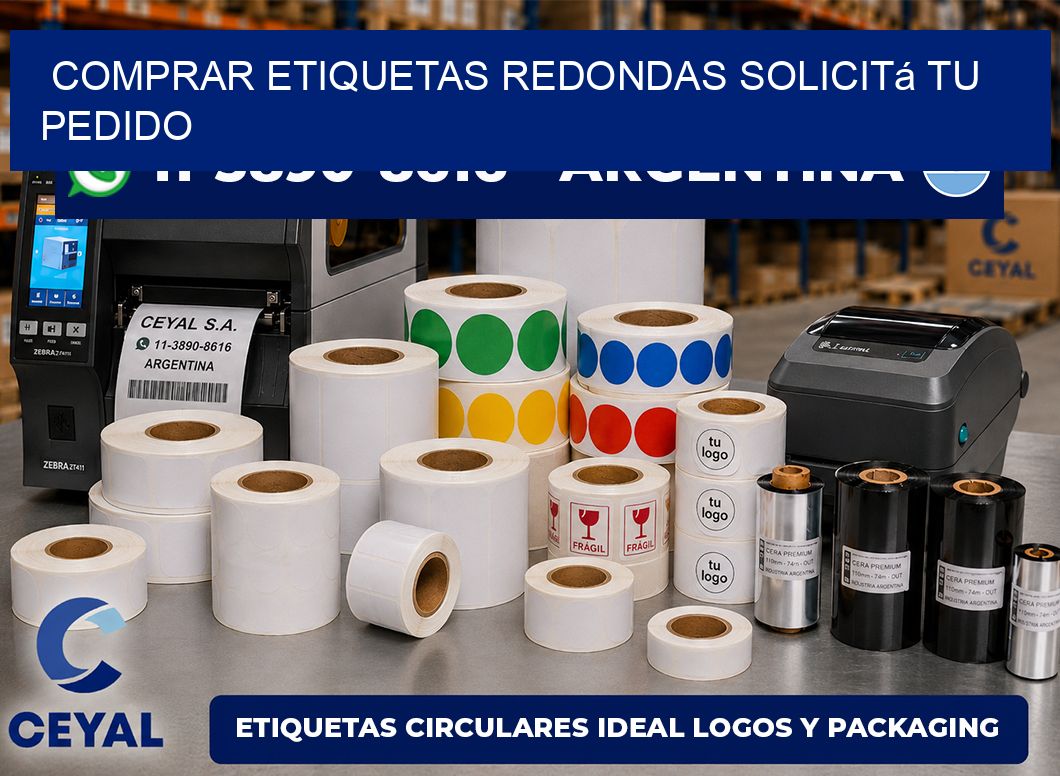 COMPRAR ETIQUETAS REDONDAS Solicitá tu pedido