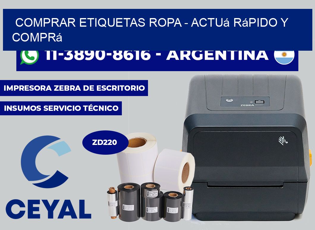 COMPRAR ETIQUETAS ROPA - Actuá rápido y comprá