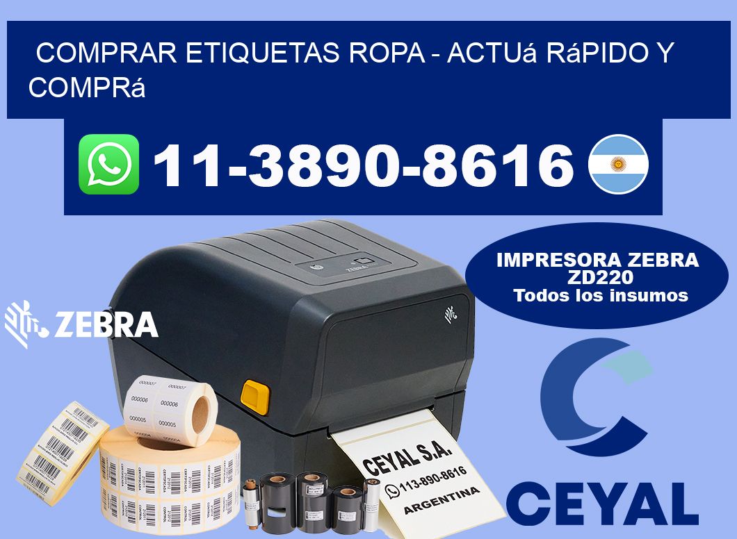 COMPRAR ETIQUETAS ROPA - Actuá rápido y comprá