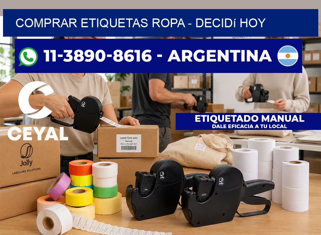 COMPRAR ETIQUETAS ROPA - Decidí hoy