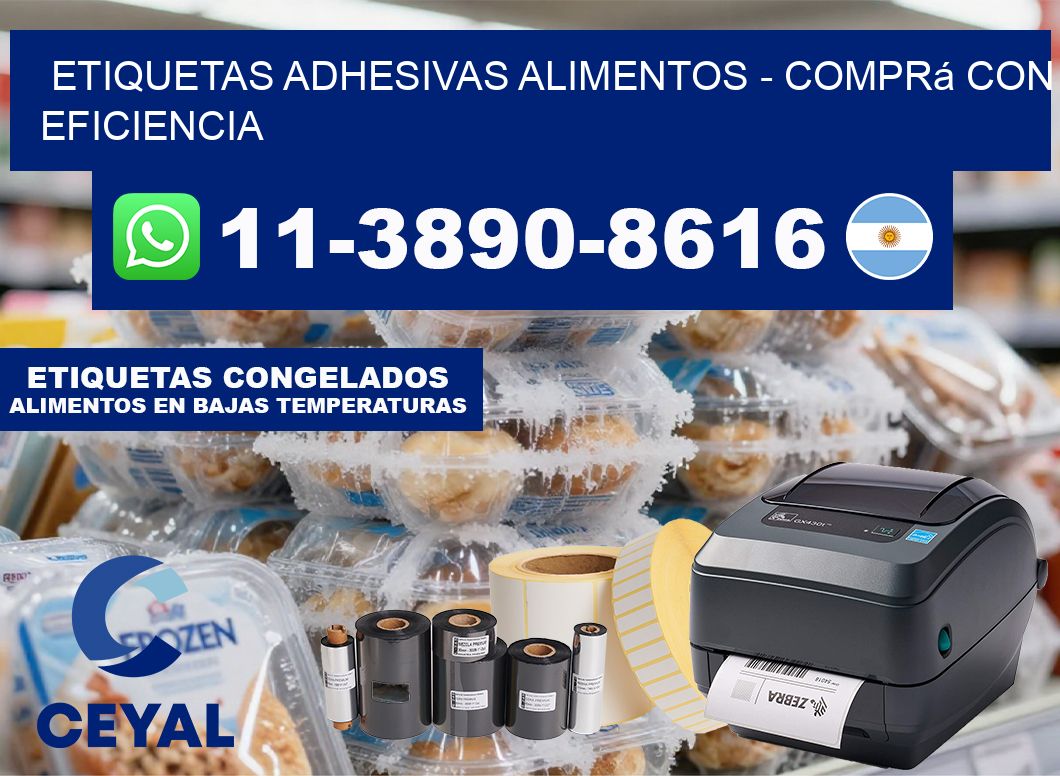 ETIQUETAS ADHESIVAS ALIMENTOS - Comprá con eficiencia