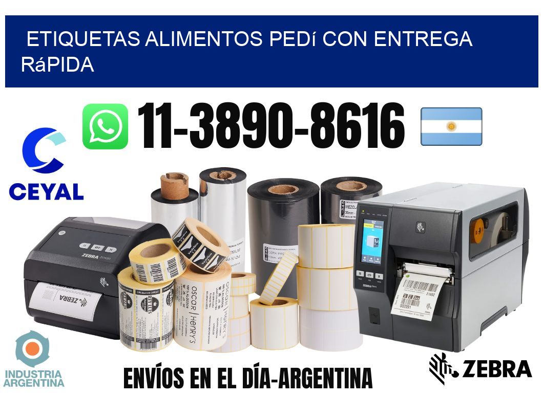 ETIQUETAS ALIMENTOS Pedí con entrega rápida
