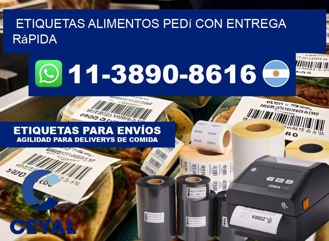 ETIQUETAS ALIMENTOS Pedí con entrega rápida