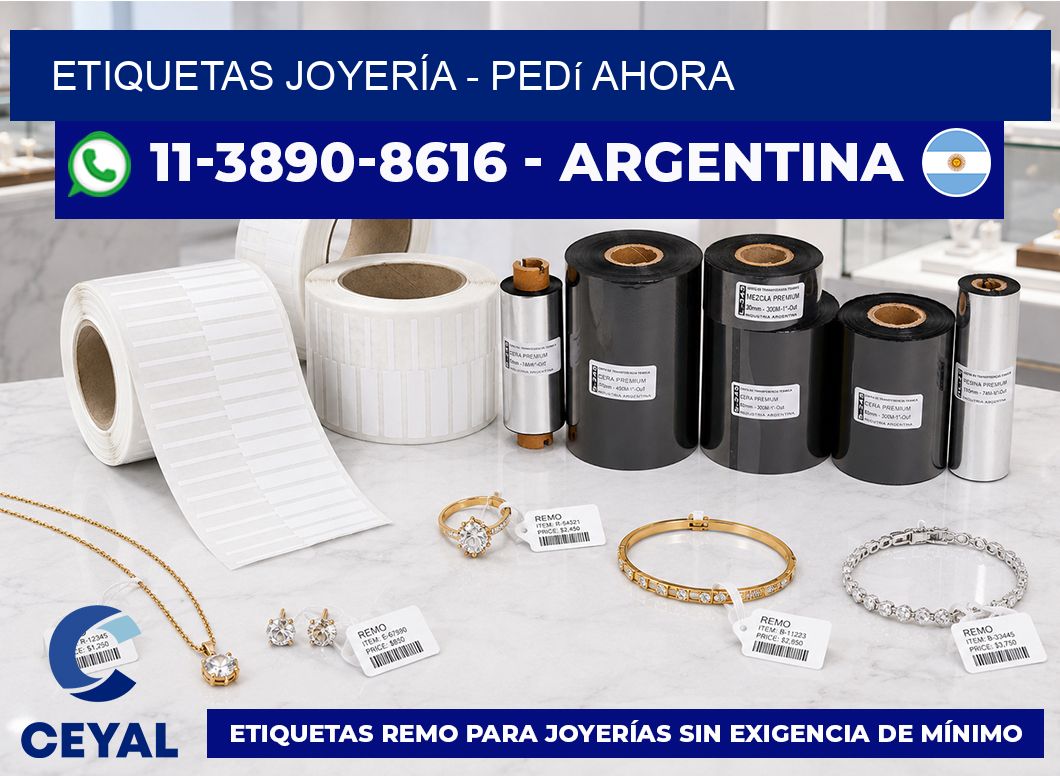 ETIQUETAS JOYERÍA - Pedí ahora