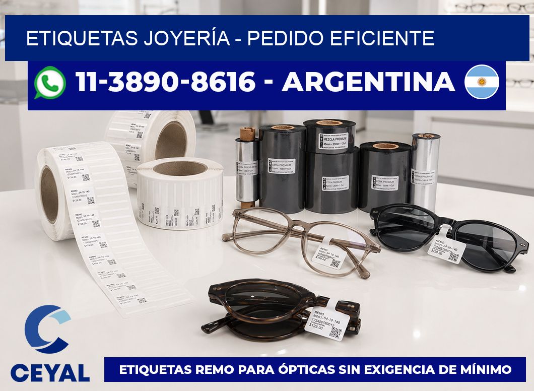ETIQUETAS JOYERÍA - Pedido eficiente