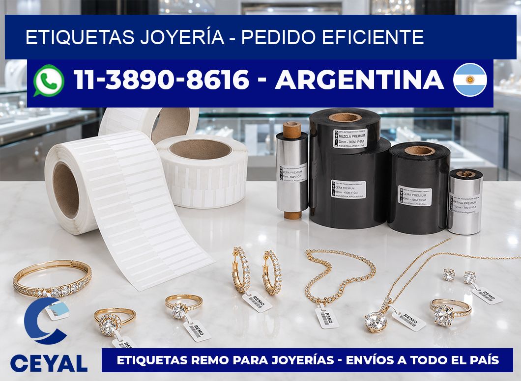 ETIQUETAS JOYERÍA - Pedido eficiente