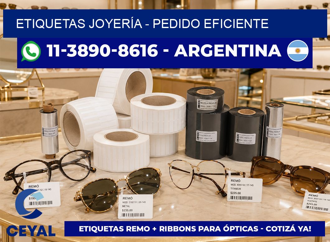 ETIQUETAS JOYERÍA - Pedido eficiente