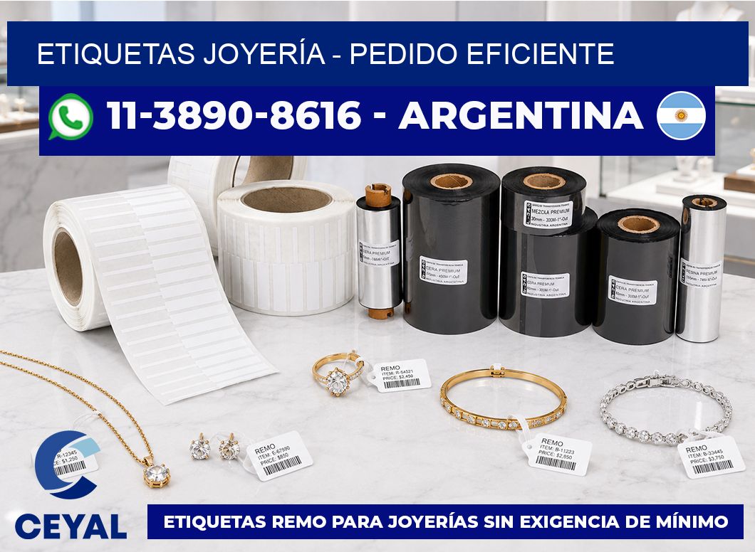 ETIQUETAS JOYERÍA – Pedido eficiente