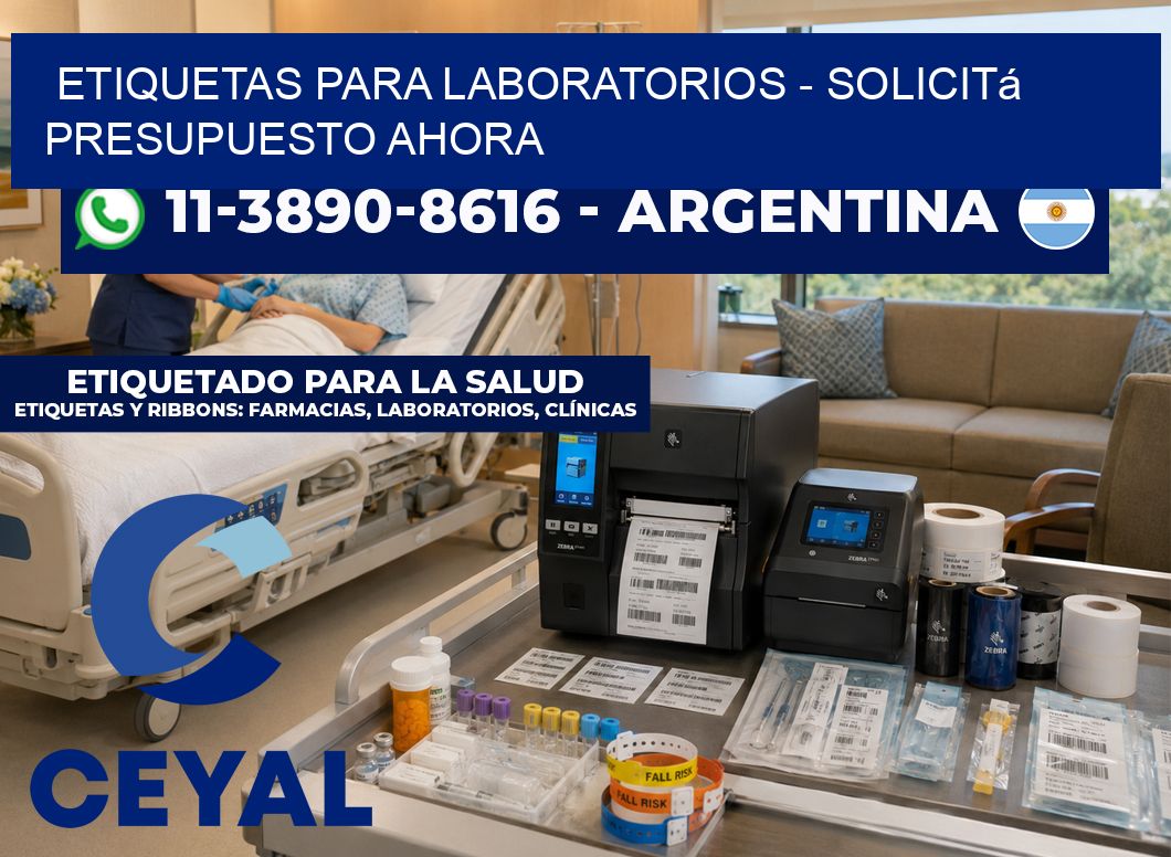 ETIQUETAS PARA LABORATORIOS - Solicitá presupuesto ahora