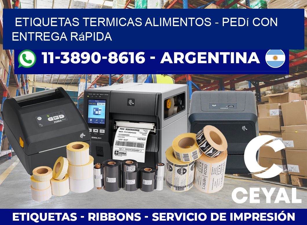 ETIQUETAS TERMICAS ALIMENTOS – Pedí con entrega rápida