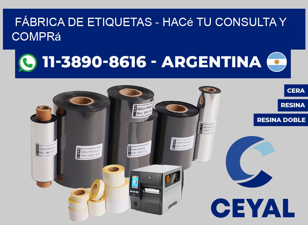 FÁBRICA DE ETIQUETAS - Hacé tu consulta y comprá