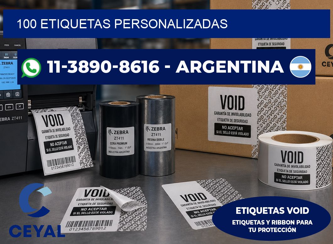 100 ETIQUETAS PERSONALIZADAS