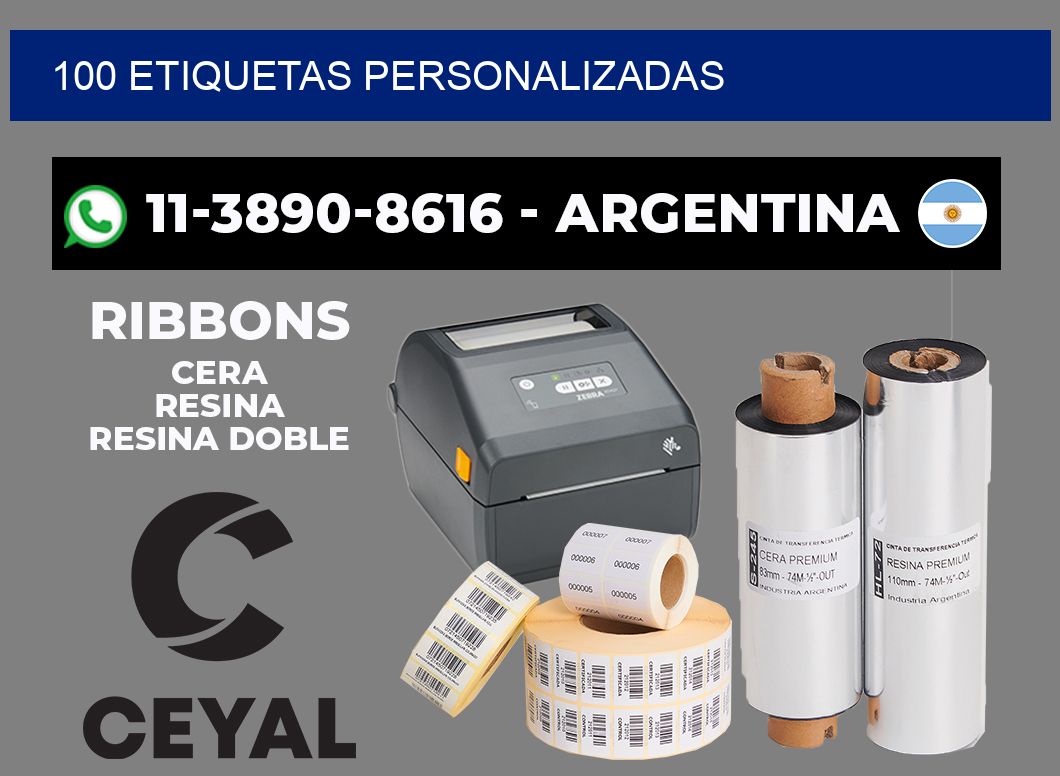 100 ETIQUETAS PERSONALIZADAS