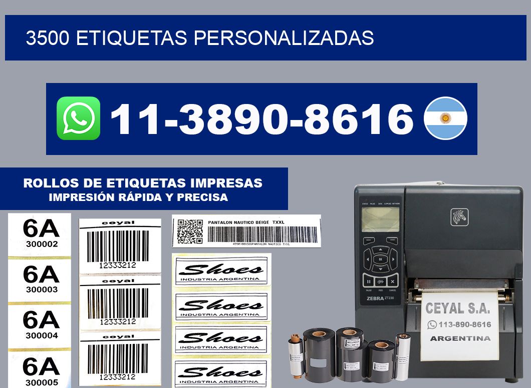 3500 ETIQUETAS PERSONALIZADAS