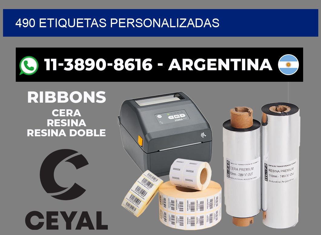 490 ETIQUETAS PERSONALIZADAS