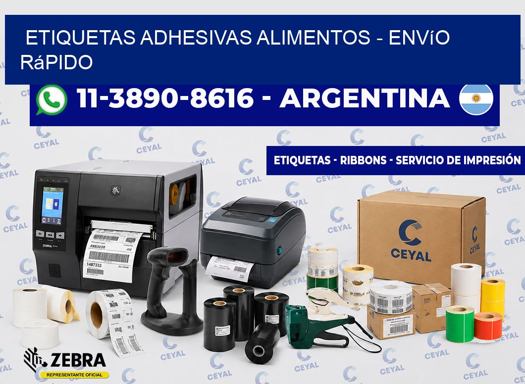 ETIQUETAS ADHESIVAS ALIMENTOS - Envío rápido