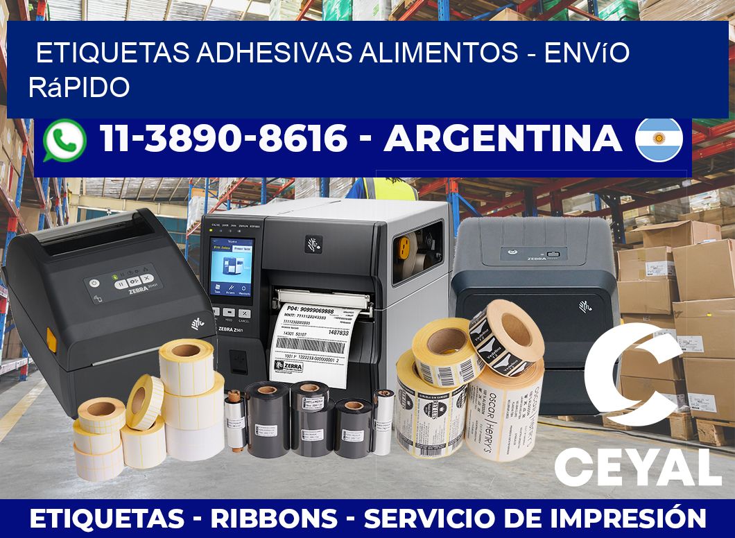 ETIQUETAS ADHESIVAS ALIMENTOS – Envío rápido