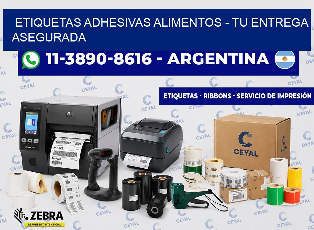 ETIQUETAS ADHESIVAS ALIMENTOS - Tu entrega asegurada