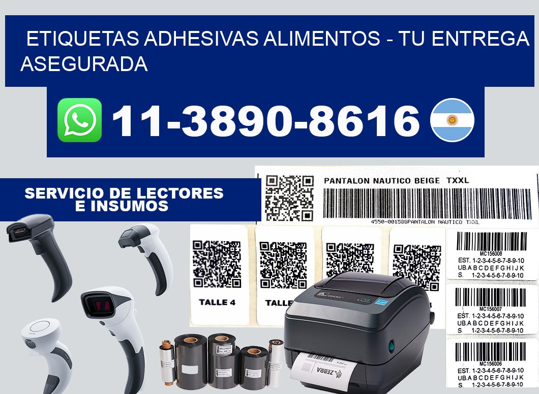 ETIQUETAS ADHESIVAS ALIMENTOS - Tu entrega asegurada