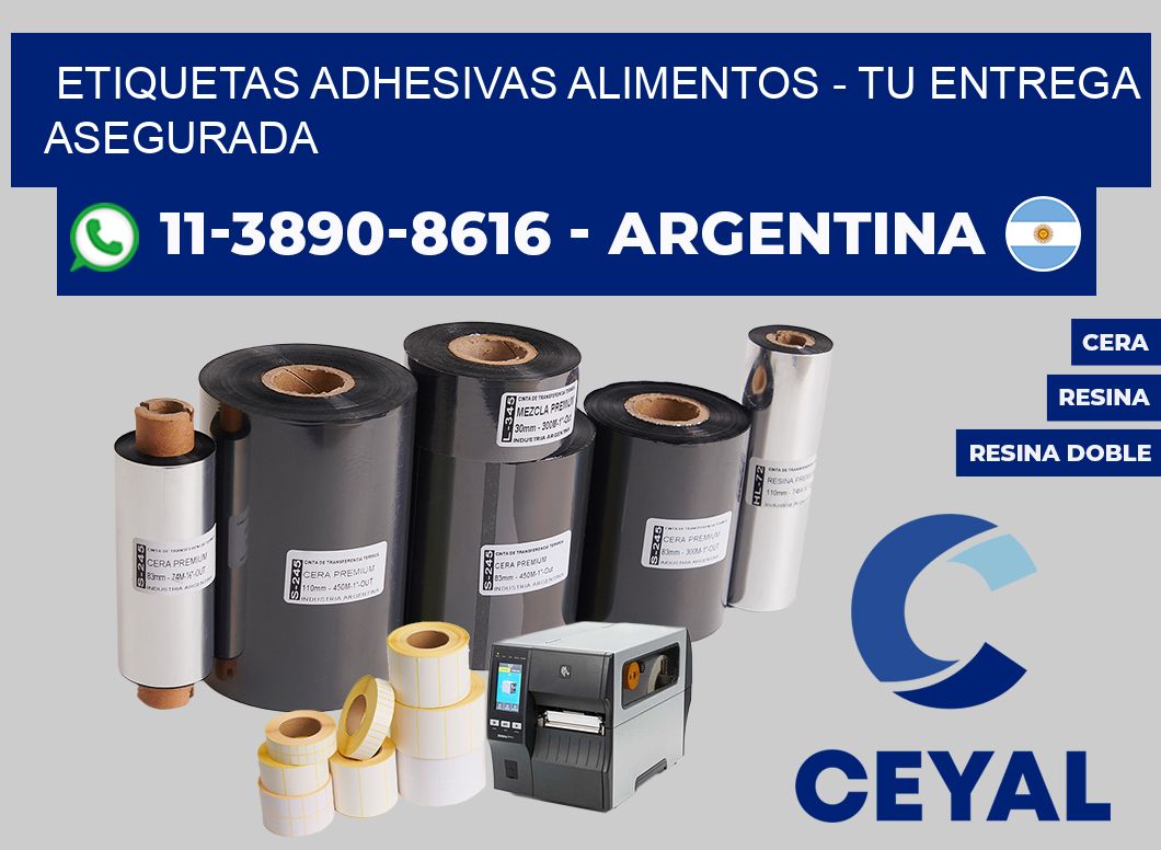 ETIQUETAS ADHESIVAS ALIMENTOS - Tu entrega asegurada