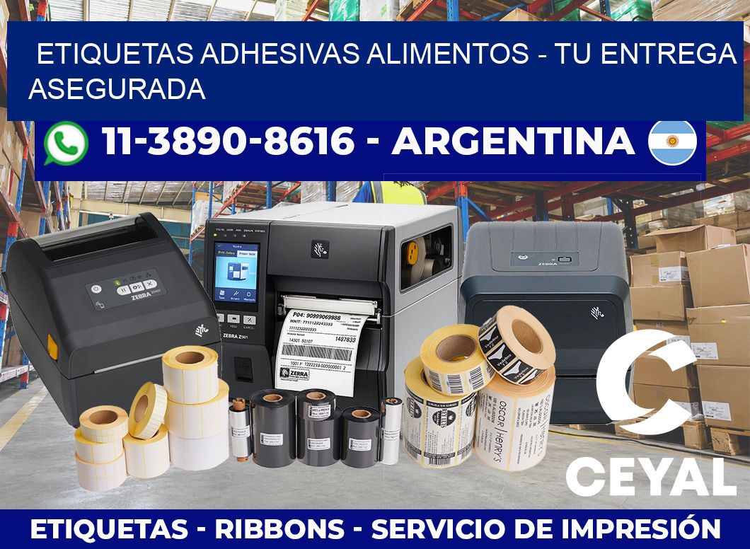 ETIQUETAS ADHESIVAS ALIMENTOS – Tu entrega asegurada
