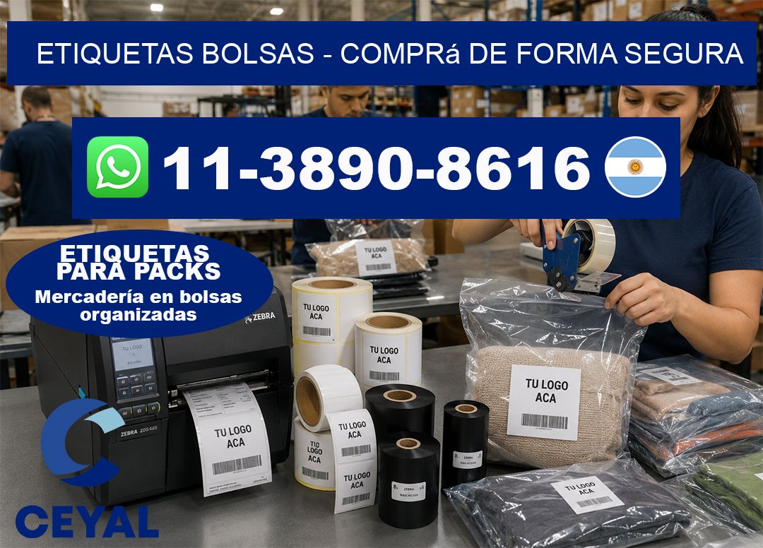 ETIQUETAS BOLSAS - Comprá de forma segura