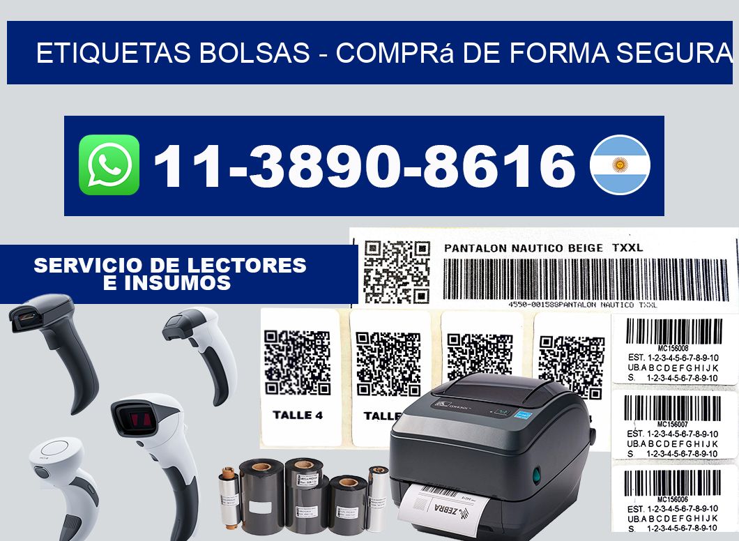 ETIQUETAS BOLSAS - Comprá de forma segura
