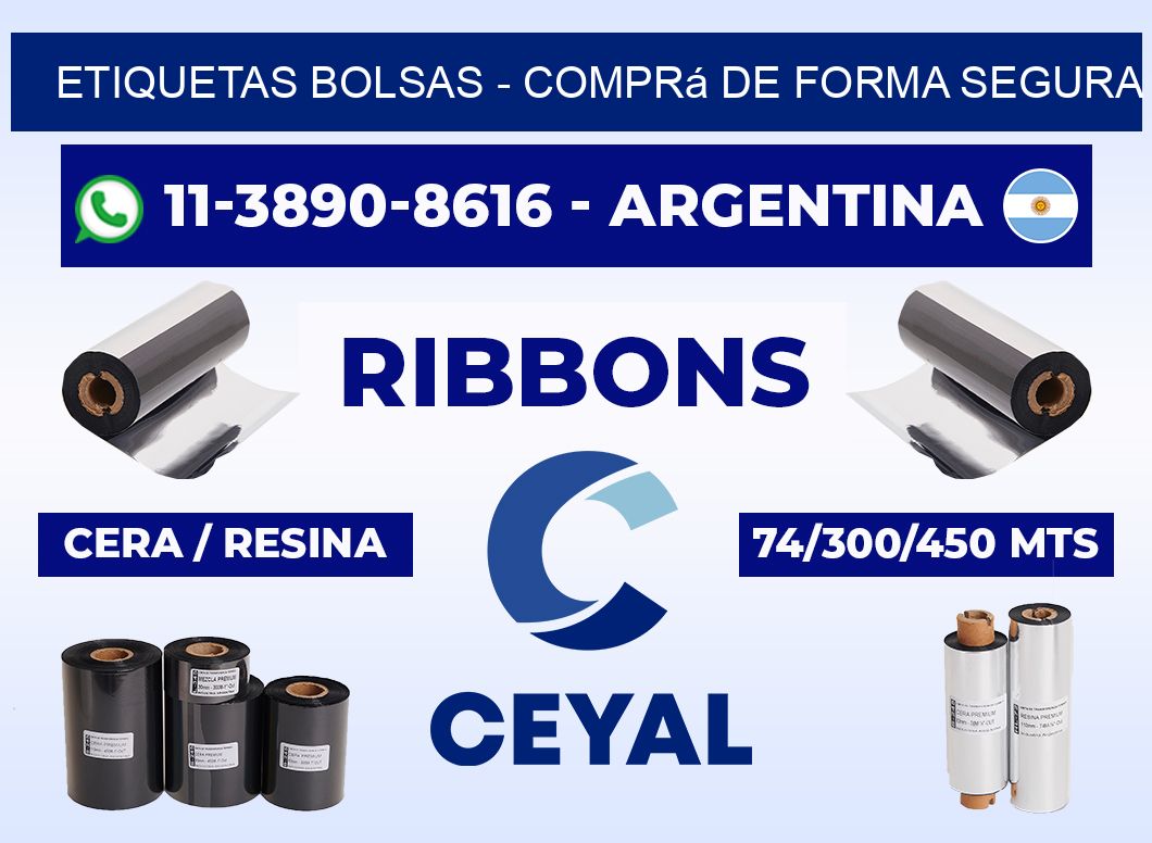 ETIQUETAS BOLSAS - Comprá de forma segura