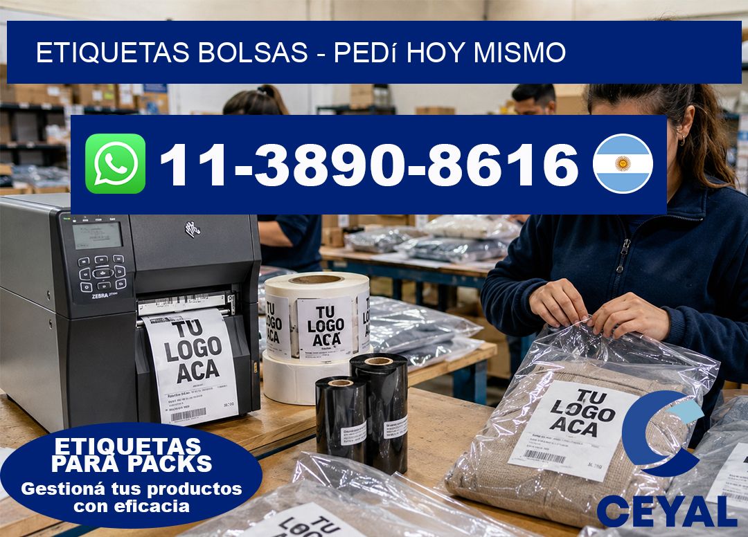ETIQUETAS BOLSAS - Pedí hoy mismo