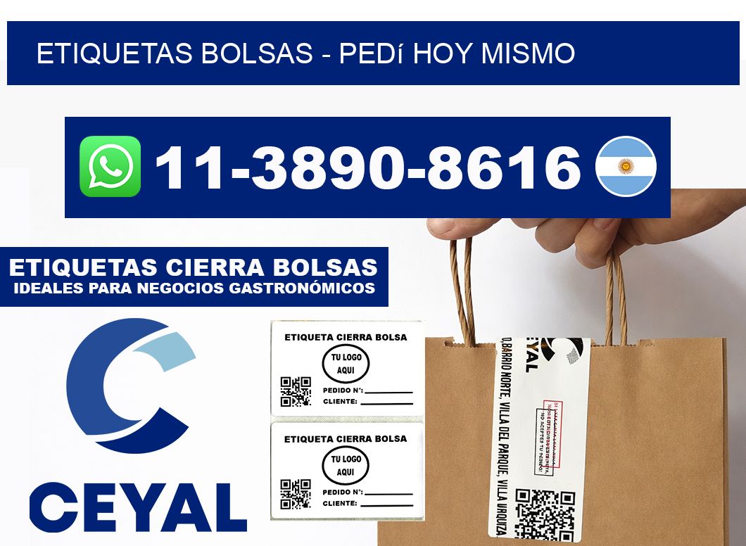 ETIQUETAS BOLSAS - Pedí hoy mismo
