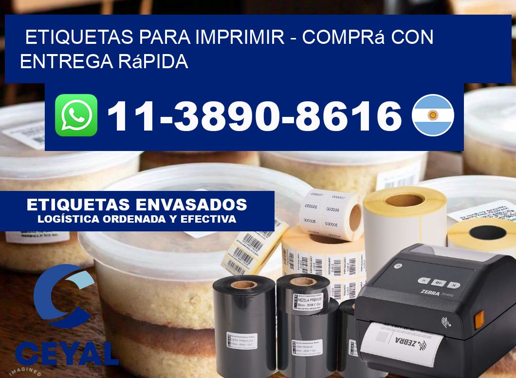 ETIQUETAS PARA IMPRIMIR - Comprá con entrega rápida
