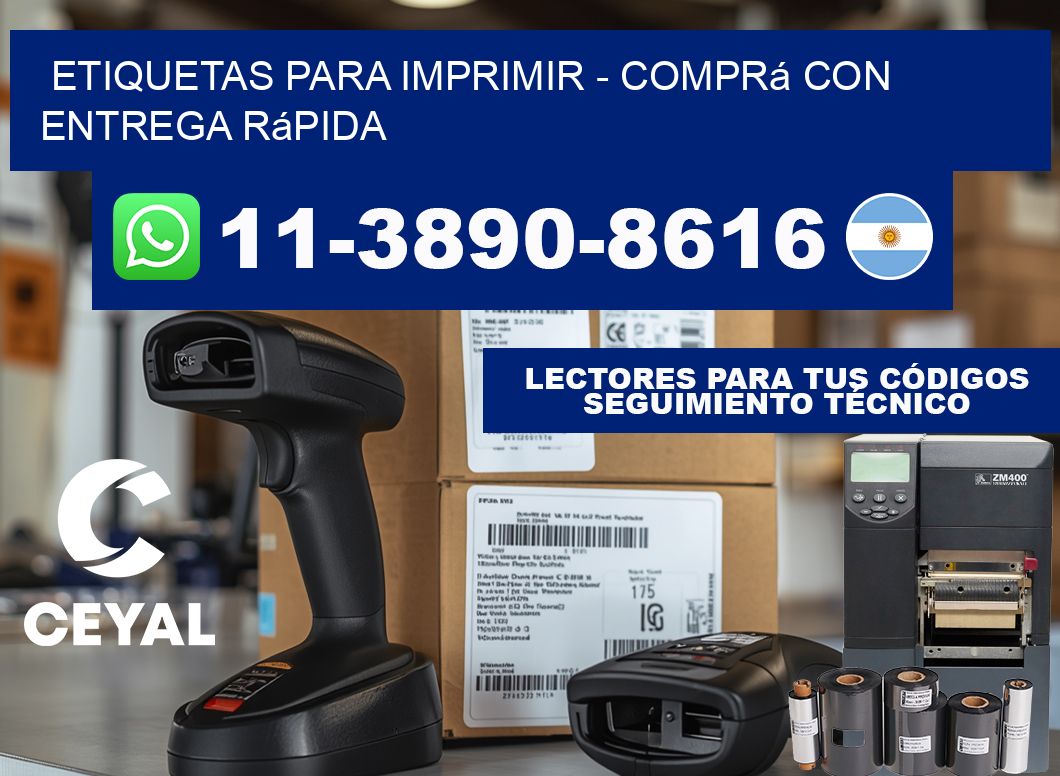 ETIQUETAS PARA IMPRIMIR - Comprá con entrega rápida