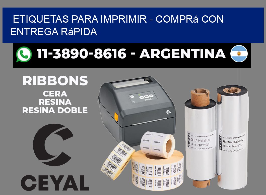 ETIQUETAS PARA IMPRIMIR - Comprá con entrega rápida