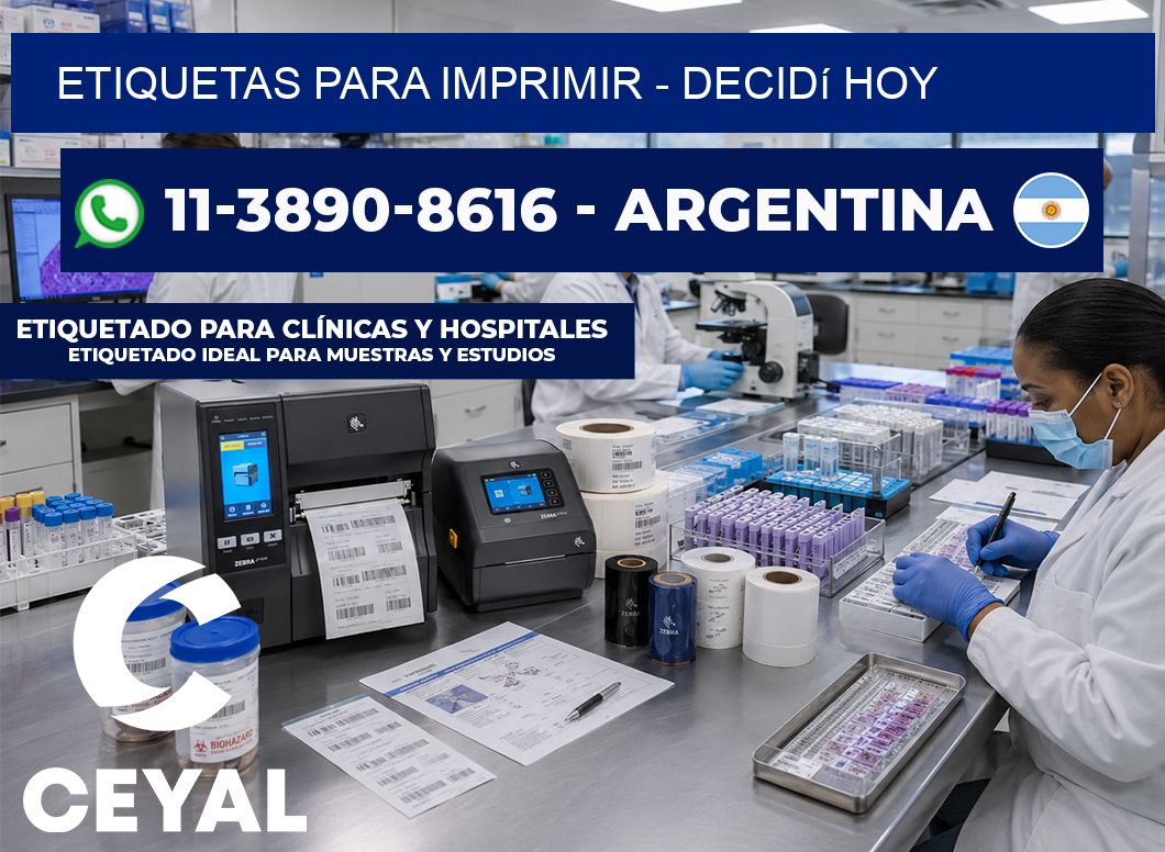 ETIQUETAS PARA IMPRIMIR - Decidí hoy