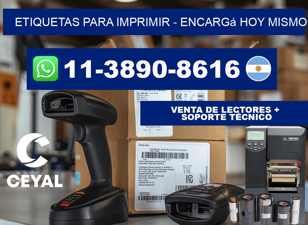 ETIQUETAS PARA IMPRIMIR - Encargá hoy mismo
